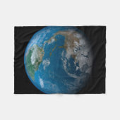 Vollerde mit Nord- und Südamerika. Fleecedecke (Vorderseite (Horizontal))