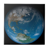 Vollerde mit Nord- und Südamerika. Fliese (Vorderseite)