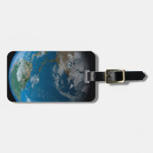 Vollerde mit Nord- und Südamerika. Gepäckanhänger (Vorderseite horizontal)