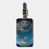 Vollerde mit Nord- und Südamerika. Gepäckanhänger (Vorderseite vertikal)