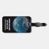 Vollerde mit Nord- und Südamerika. Gepäckanhänger (Rückseite horizontal)