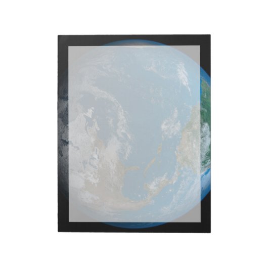 Vollerde mit Nord- und Südamerika. Notizblock (Rotiert)