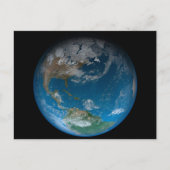 Vollerde mit Nord- und Südamerika. Postkarte (Vorderseite)