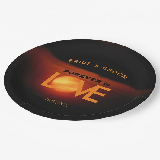 Vollernte Mondhochzeit Pappteller (Schrägansicht)