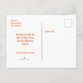 Vollernte Moon Save the Date Ankündigungspostkarte (Rückseite)