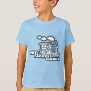 volles Dampf voran Loco-Zugblau scherzt T - Shirt