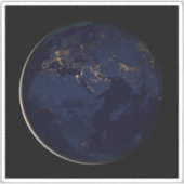 Volles Erdreich mit Stadtlampen Aufkleber (Vorderseite)