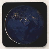 Volles Erdreich mit Stadtlampen Getränkeuntersetzer (Vorderseite)