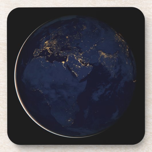 Volles Erdreich mit Stadtlampen Getränkeuntersetzer (Vorderseite)