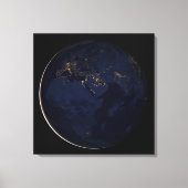 Volles Erdreich mit Stadtlampen Leinwanddruck (Vorderseite)