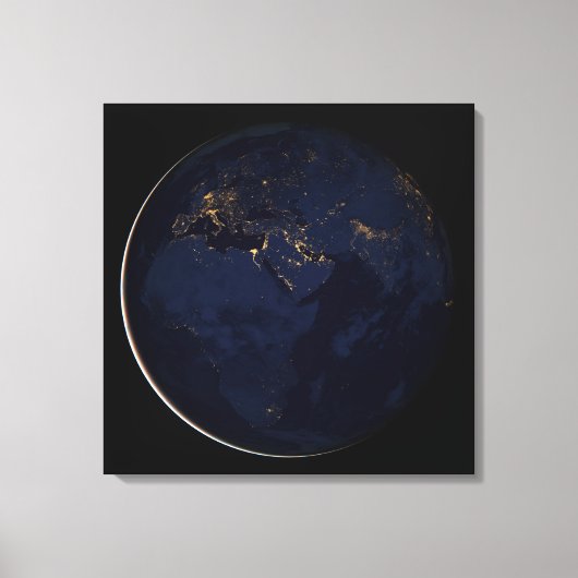 Volles Erdreich mit Stadtlampen Leinwanddruck (Vorderseite)