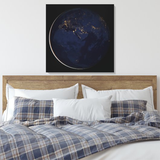 Volles Erdreich mit Stadtlampen Leinwanddruck (Insitu (Schlafzimmer))