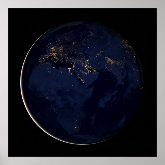 Volles Erdreich mit Stadtlampen Poster (Vorne)