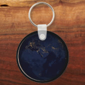 Volles Erdreich mit Stadtlampen Schlüsselanhänger (Rückseite)