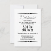 Volles Foto-Abschluss-Foto mit Skript-Text Einladung (Rückseite)