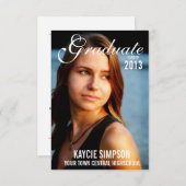 Volles Foto-Abschluss-Foto mit Skript-Text Einladung (Vorne/Hinten)