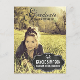 Volles Foto-Absolvent-Party mit Tafel-Umbau Einladung