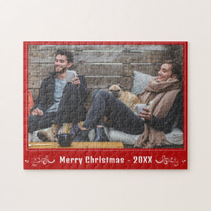 Volles Foto Frohe Weihnachten mit Foliage Puzzle