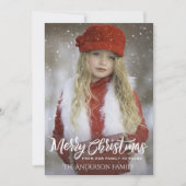 Volles Foto Frohe Weihnachten, Raute Feiertagskarte (Vorderseite)