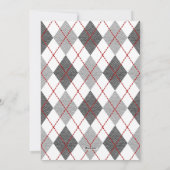 Volles Foto Frohe Weihnachten, Raute Feiertagskarte (Rückseite)