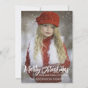 Volles Foto Frohe Weihnachten, Raute Feiertagskarte