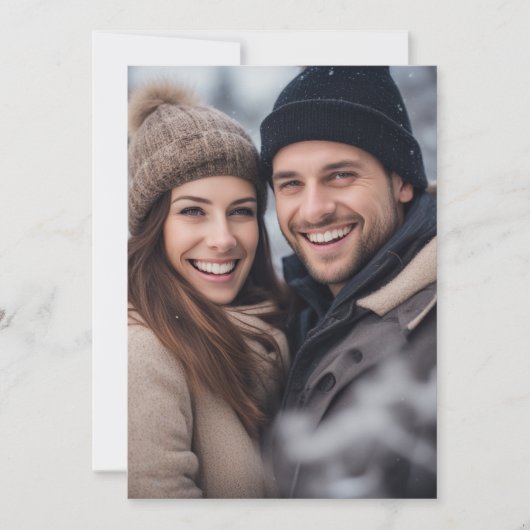 Volles Foto Hochzeitstag für Vellum Einladung (Vorderseite)