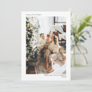 Volles Foto Minimalistisch Moderne Typografie glüc Feiertagskarte