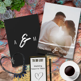 Volles Foto Minimalistische bemalte Hochzeit Save The Date