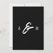 Volles Foto Minimalistische bemalte Hochzeit Save The Date (Rückseite)