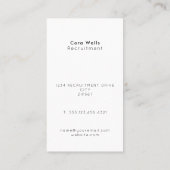 Volles Foto, modernes Schwarz Visitenkarte (Rückseite)