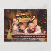 Volles Foto Postcard Gold Weihnachtsbaum Dein Text Postkarte (Vorderseite)