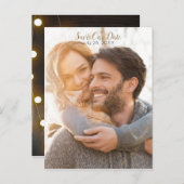 Volles Foto Rustikale Holzschnecke leuchtet Save t Ankündigungspostkarte (Vorne/Hinten)