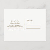 Volles Foto - rustikale Moderne Save the Date Ankündigungspostkarte (Rückseite)