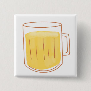 Volles Glas Bier Button