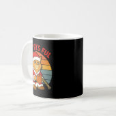 Volles Katzen-Weihnachtskostüm müder Wurf Kaffeetasse (Vorderseite Links)