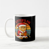 Volles Katzen-Weihnachtskostüm müder Wurf Kaffeetasse (Links)