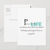 Volles Leben verfolgen Postkarte (Vorne/Hinten)