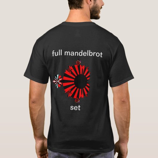 Volles Mandelbrot Set schwarz und rot T-Shirt (Rückseite)