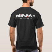 Volles schwarzes Ninja T-Shirt (Rückseite)