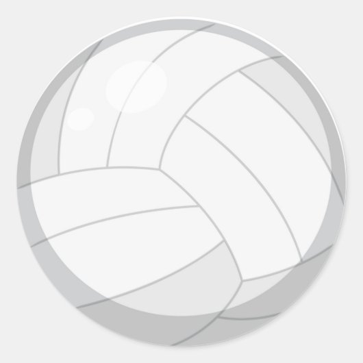 Volley Ball Classic Round Sticker (Vorderseite)