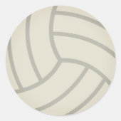 Volley-Ball Emoji Runder Aufkleber (Vorderseite)