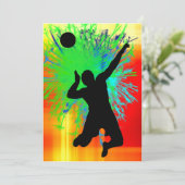 Volley-Ball-Feuerwehr Einladung (Stehend Vorderseite)