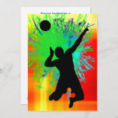 Volley-Ball-Feuerwehr Einladung (Vorne/Hinten)