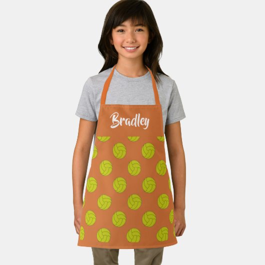 Volley Ball Orange Muster Schürze (Insitu)