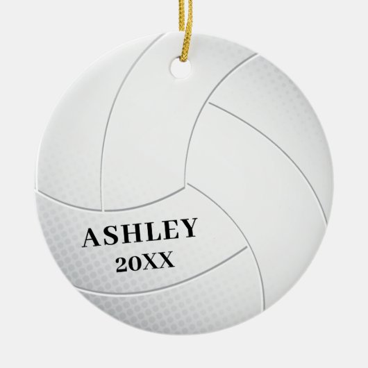 Volley Ball Personalisiert Weihnachten Keramik Ornament (Vorne)