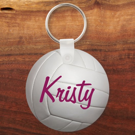 Volley Ball Volleyball Name Schlüsselanhänger (Vorderseite)