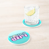 Volley Girl Sandstein Untersetzer (Seite)