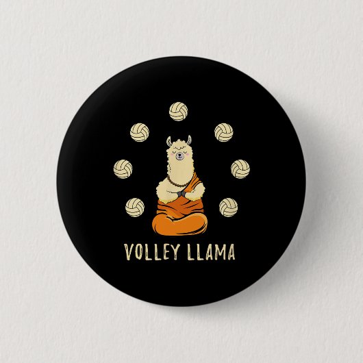 Volley Llama Lover Niedliches Volleyballteam für M Button (Vorderseite)