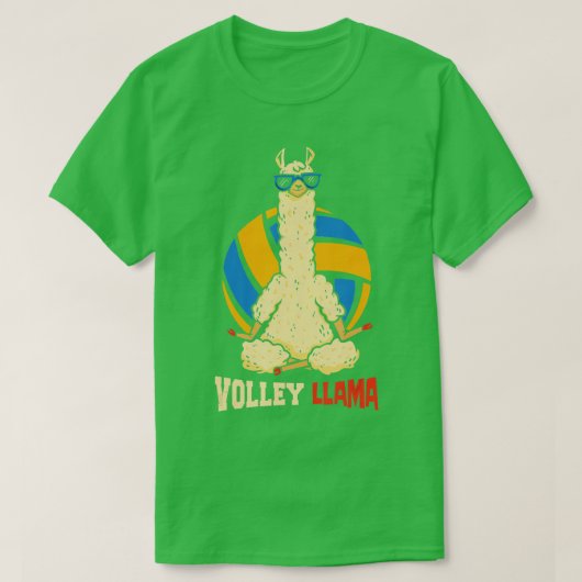 Volley Llama Sports Game Volleyball T-Shirt (Design vorne)
