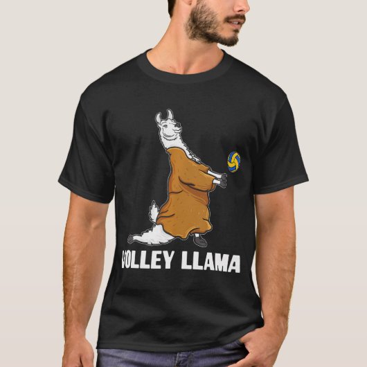 Volley Llama Team Niedlich Alpaca Beach Team T-Shirt (Vorderseite)